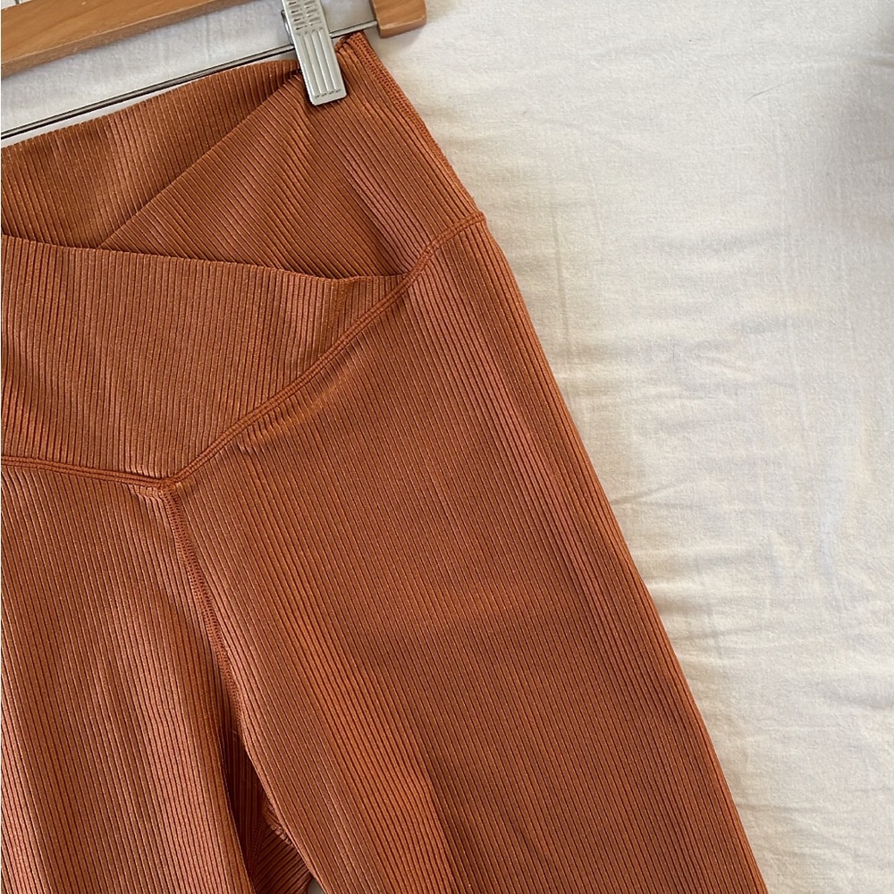 Aerie High Waisted Orange Bike Shorts